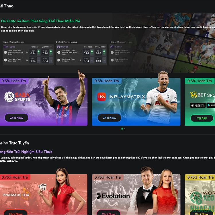 Sản phẩm giải trí làm nên tên tuổi V9BET